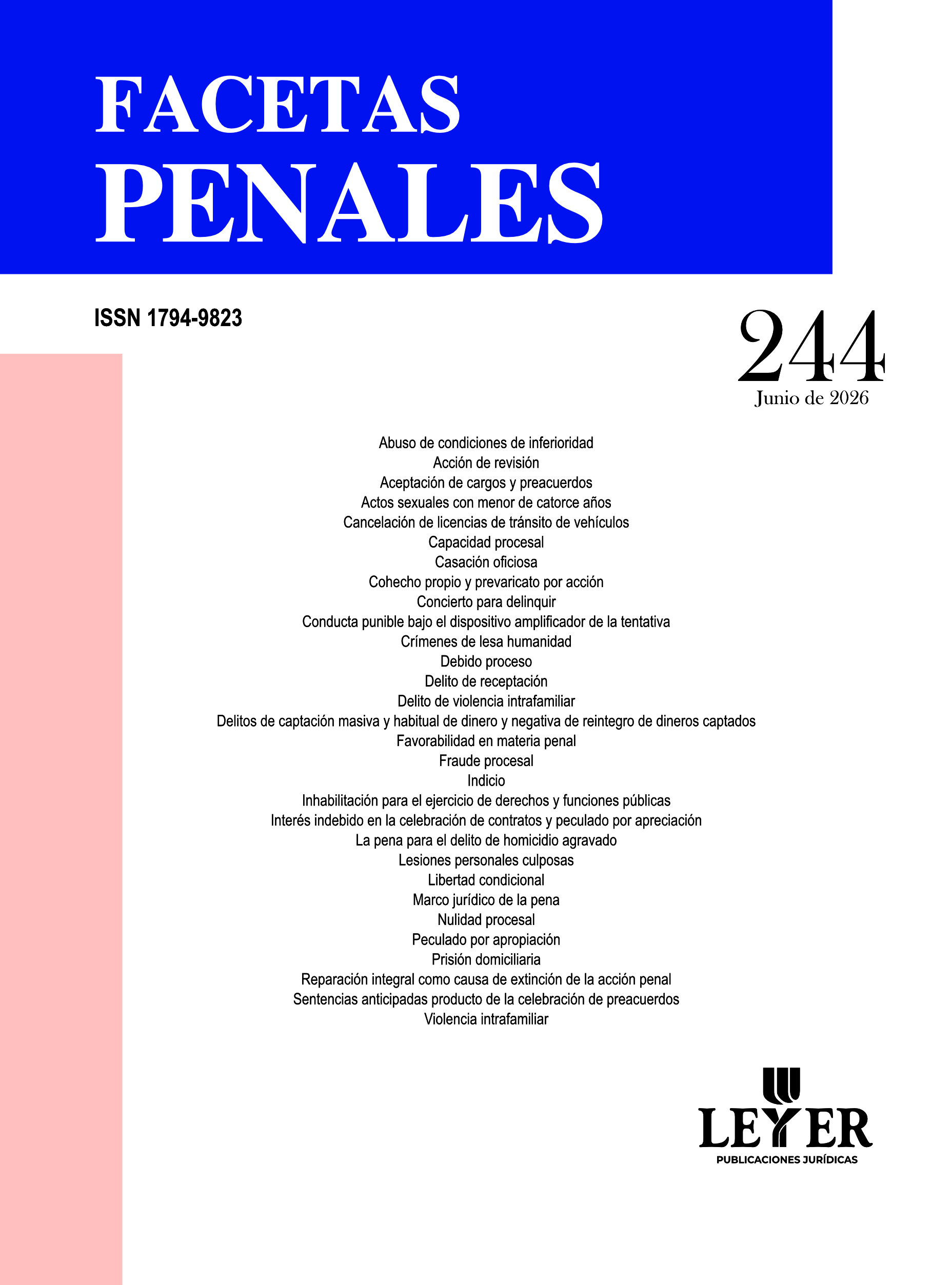 Facetas penales 244 Facetas Penales - Imagen 1